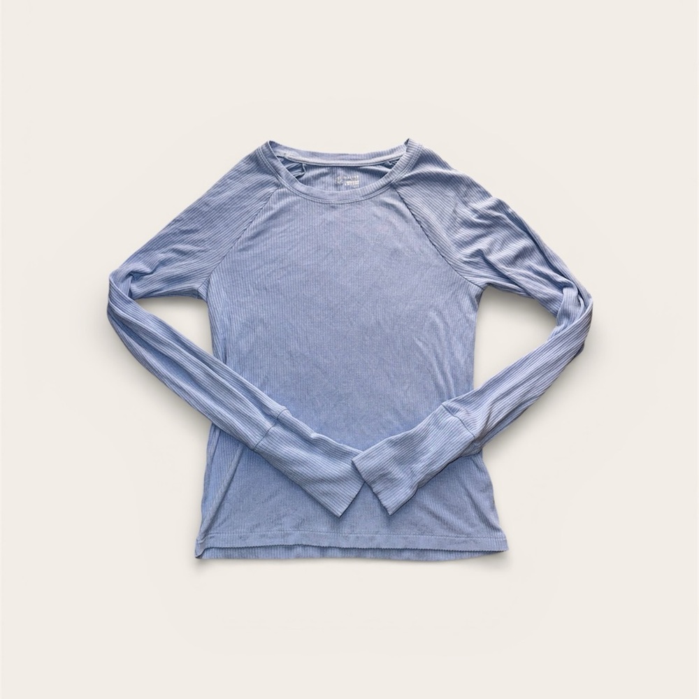 Aerie Light Blue Long Sleeve Women's Top Size Small